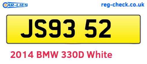 JS9352 are the vehicle registration plates.