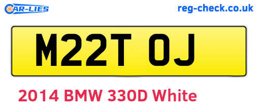 M22TOJ are the vehicle registration plates.