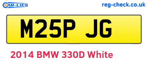 M25PJG are the vehicle registration plates.