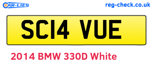 SC14VUE are the vehicle registration plates.