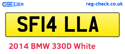 SF14LLA are the vehicle registration plates.