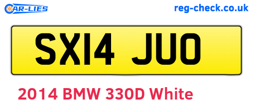 SX14JUO are the vehicle registration plates.
