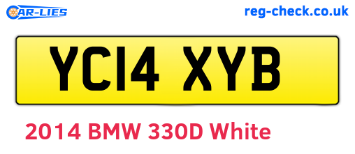 YC14XYB are the vehicle registration plates.