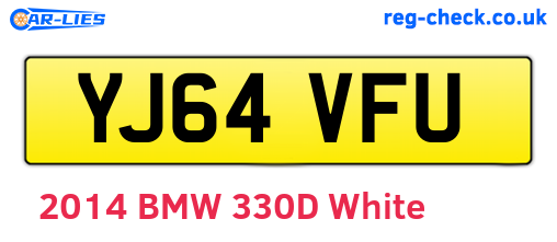 YJ64VFU are the vehicle registration plates.