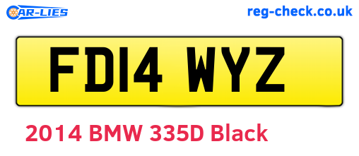 FD14WYZ are the vehicle registration plates.