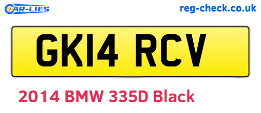 GK14RCV are the vehicle registration plates.