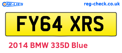 FY64XRS are the vehicle registration plates.