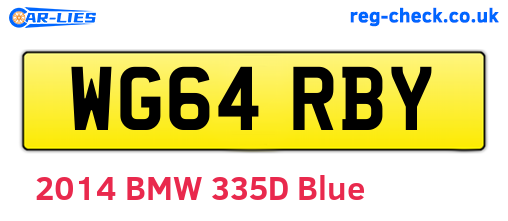 WG64RBY are the vehicle registration plates.