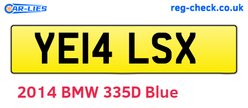 YE14LSX are the vehicle registration plates.