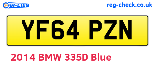 YF64PZN are the vehicle registration plates.