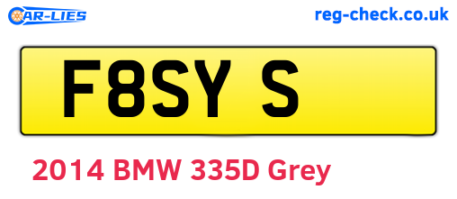 F8SYS are the vehicle registration plates.