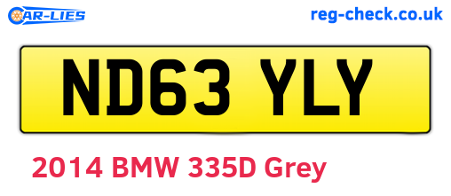ND63YLY are the vehicle registration plates.