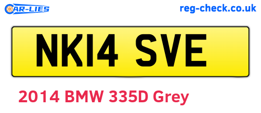 NK14SVE are the vehicle registration plates.