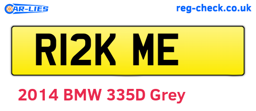 R12KME are the vehicle registration plates.