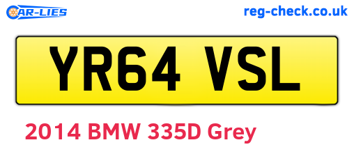 YR64VSL are the vehicle registration plates.