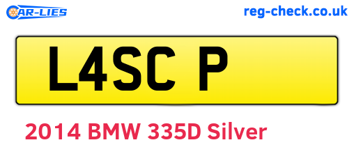 L4SCP are the vehicle registration plates.