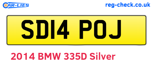 SD14POJ are the vehicle registration plates.