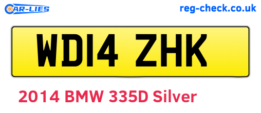 WD14ZHK are the vehicle registration plates.