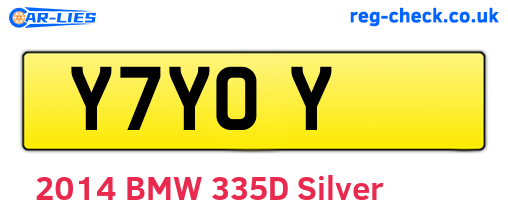 Y7YOY are the vehicle registration plates.
