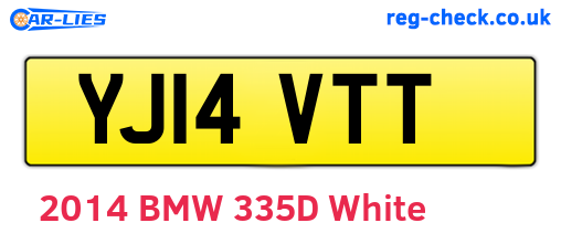 YJ14VTT are the vehicle registration plates.