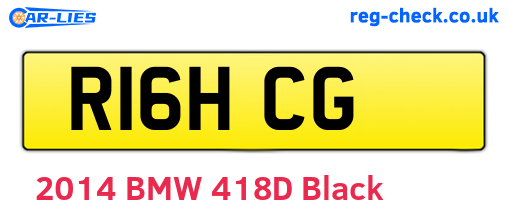 R16HCG are the vehicle registration plates.