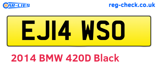 EJ14WSO are the vehicle registration plates.
