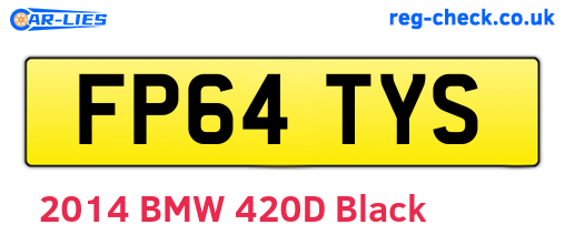 FP64TYS are the vehicle registration plates.