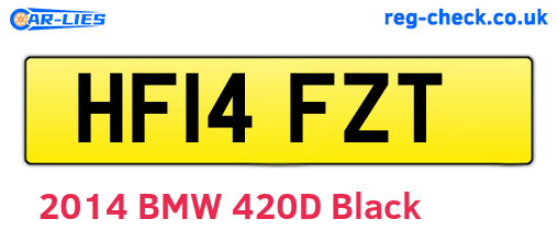 HF14FZT are the vehicle registration plates.
