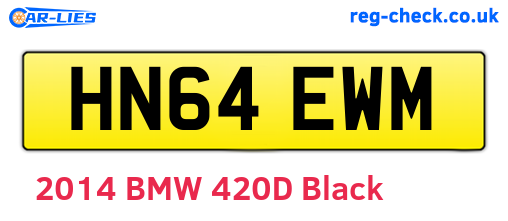 HN64EWM are the vehicle registration plates.