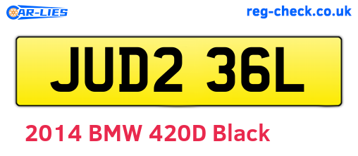 JUD236L are the vehicle registration plates.