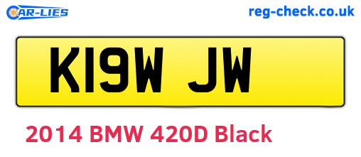 K19WJW are the vehicle registration plates.