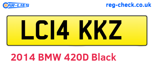 LC14KKZ are the vehicle registration plates.