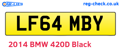 LF64MBY are the vehicle registration plates.