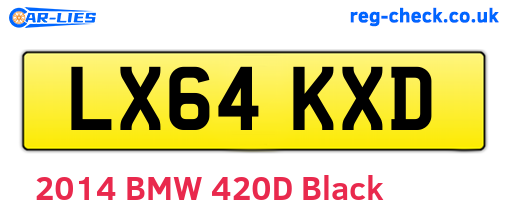 LX64KXD are the vehicle registration plates.