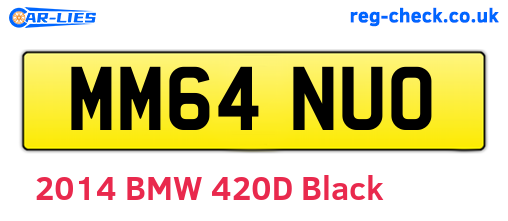 MM64NUO are the vehicle registration plates.