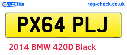PX64PLJ are the vehicle registration plates.