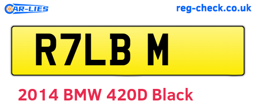R7LBM are the vehicle registration plates.