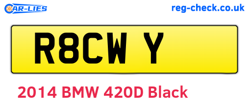 R8CWY are the vehicle registration plates.