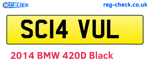 SC14VUL are the vehicle registration plates.
