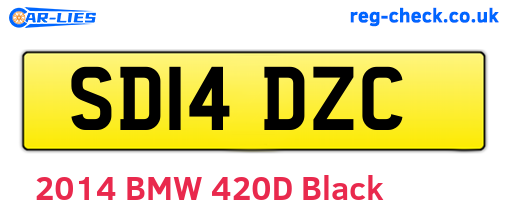 SD14DZC are the vehicle registration plates.
