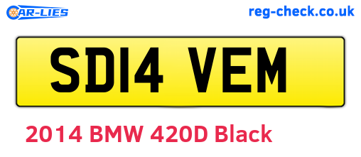 SD14VEM are the vehicle registration plates.