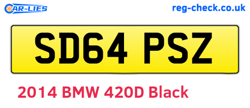 SD64PSZ are the vehicle registration plates.