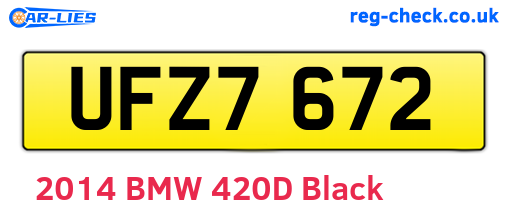 UFZ7672 are the vehicle registration plates.