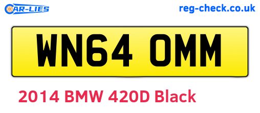 WN64OMM are the vehicle registration plates.