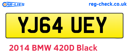 YJ64UEY are the vehicle registration plates.