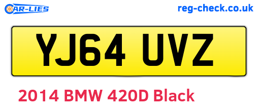 YJ64UVZ are the vehicle registration plates.