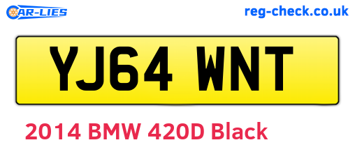 YJ64WNT are the vehicle registration plates.