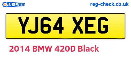 YJ64XEG are the vehicle registration plates.