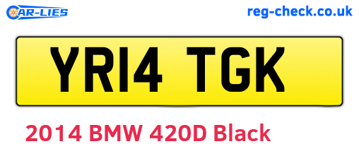 YR14TGK are the vehicle registration plates.
