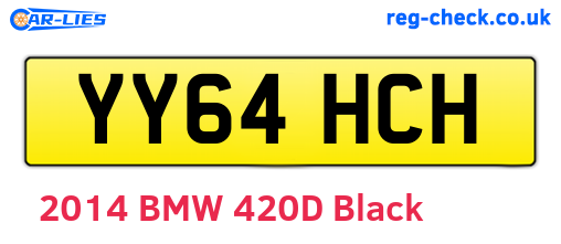 YY64HCH are the vehicle registration plates.